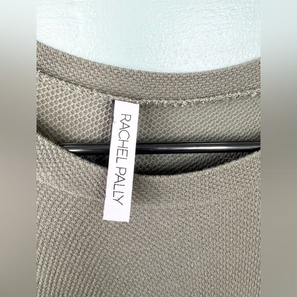 Rachel pally olive green oversized dress fall drop shoulder knee length modest - Picture 3 of 8